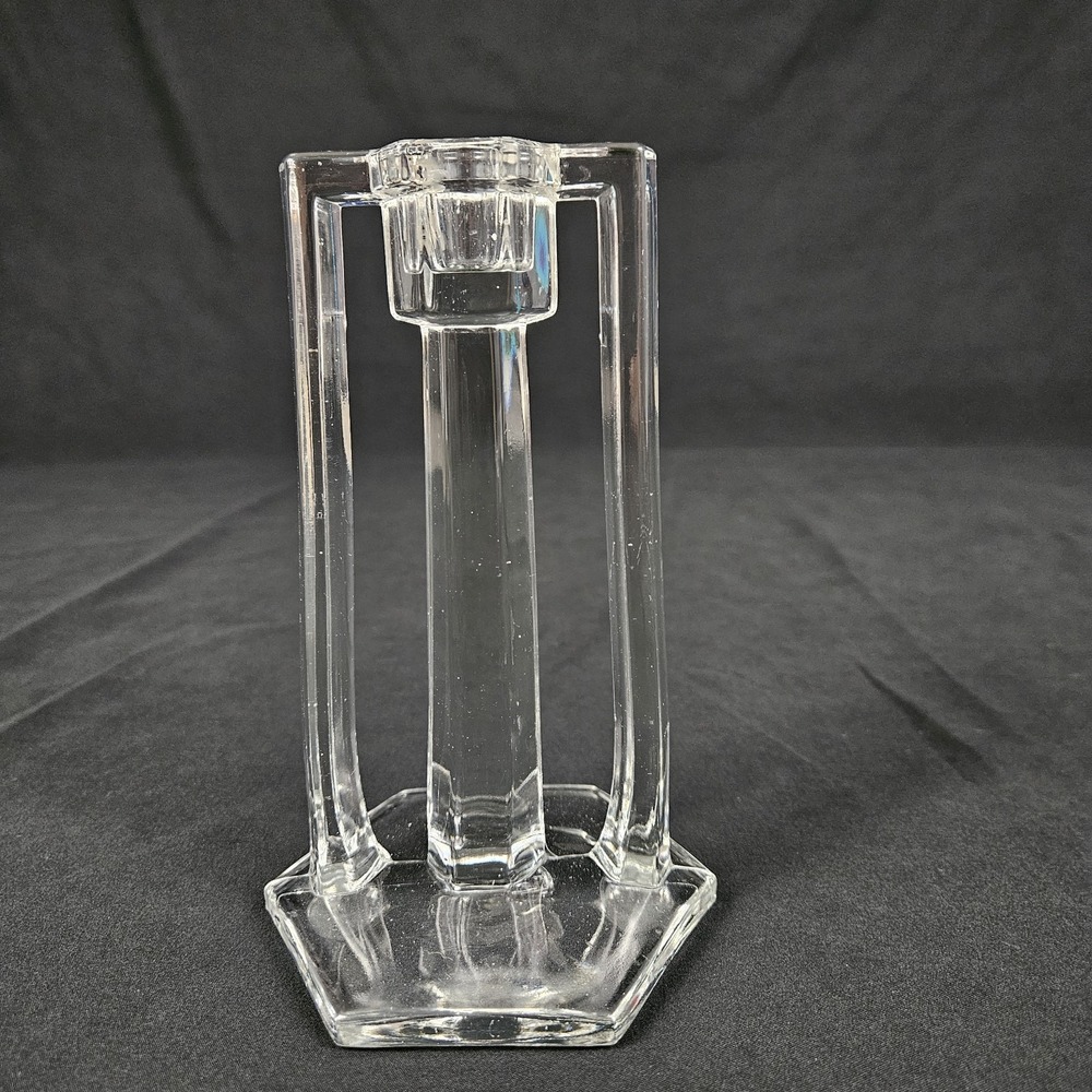 Vintage Crystal Westmorland Candle Holder Candlestick Art Deco 1920's Old Money